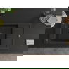Mexen Elias évier en granit à 1 cuve avec égouttoir 795 x 480 mm, Noir/Or métallique, siphon Noir - 6511791005-75-B
