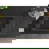 Mexen Elias évier en granit à 1 cuve avec égouttoir 795 x 480 mm, Noir moucheté, siphon Noir - 6511791005-76-B