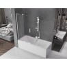 Mexen Velar L paroi de baignoire 2 volets coulissants 95 x 150 cm, givré, blanc - 896-095-003-31-20