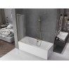 Mexen Velar L paroi de baignoire 2 volets coulissants 90 x 150 cm, givré, or brossé - 896-090-003-31-55