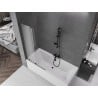 Mexen Velar L paroi de baignoire à 2 battants coulissants 90 x 150 cm, dépoli, gun metal - 896-090-003-31-95
