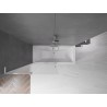 Mexen Velar L paroi de baignoire 2 volets coulissants 100 x 150 cm, givré, chrome - 896-100-003-31-01