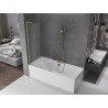 Mexen Velar L pare-douche à 2 panneaux coulissants 100 x 150 cm, givré, doré brossé - 896-100-003-31-55
