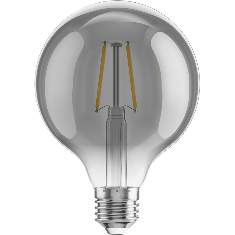 Mexen Vintis Ampoule filament LED E27, G95, 2W, Chaude - 2200K, 150 lm, fumée - L157-E27-0222-70