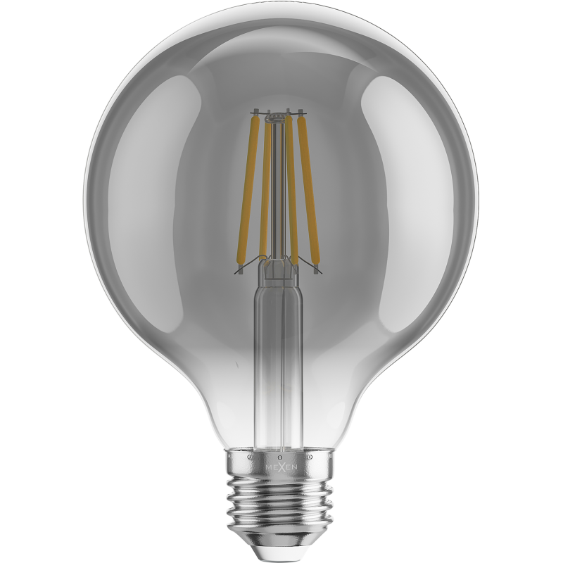 Mexen Vintis Ampoule filament LED E27, G95, 6W, Chaude - 2200K, 450 lm, fumée - L157-E27-0622-70