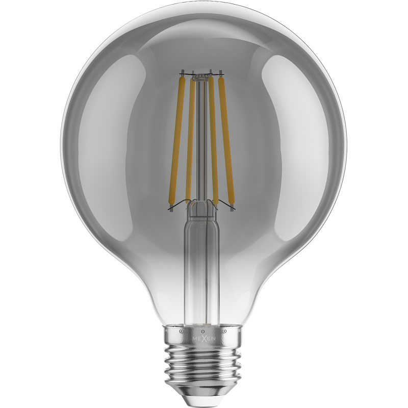 Mexen Vintis Ampoule LED filament E27, G95, 8W, Chaud - 2200K, 600 lm, fumé - L157-E27-0822-70