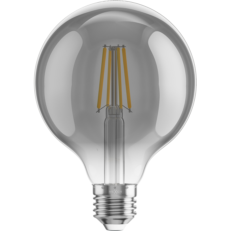 Mexen Vintis Ampoule LED filament E27, G95, 4W, Chaude - 2700K, 300 lm, fumée - L157-E27-0427-70