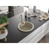 Mexen Diego évier en granit 1 bac 488 x 480 mm, beige, siphon doré - 6512481000-69-G