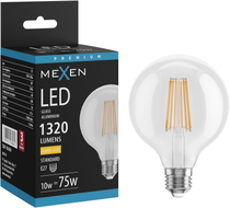 Mexen Vintis Ampoule filament LED E27, G95, 10W, Chaude - 2700K, 1320 lm, claire - L157-E27-1027-00