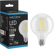 Mexen Vintis Ampoule à filament LED E27, G95, 10W, Neutre - 4000K, 1320 lm, transparent - L157-E27-1040-00