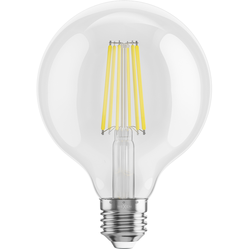 Mexen Vintis Ampoule à filament LED E27, G95, 10W, Neutre - 4000K, 1320 lm, transparent - L157-E27-1040-00