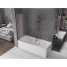 Mexen Velar L paroi de douche pliante 2 volets 110 x 150 cm, givrée, cuivre brossé - 896-110-003-31-65