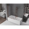 Mexen Velar L paroi de douche pliante 2 volets 110 x 150 cm, givrée, cuivre brossé - 896-110-003-31-65