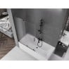 Mexen Velar L paroi de baignoire 2 volets coulissants 110 x 150 cm, givré, gris canon brossé - 896-110-003-31-66