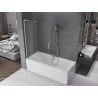 Mexen Velar L paroi de baignoire coulissante à 2 panneaux 110 x 150 cm, givre, nickel brossé - 896-110-003-31-97