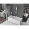 Mexen Velar L paroi de baignoire 2-portes coulissantes 120 x 150 cm, dépoli, blanc - 896-120-003-31-20