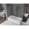 Mexen Velar L paroi de baignoire à 2 volets coulissants 120 x 150 cm, givré, doré brossé - 896-120-003-31-55