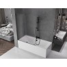 Mexen Velar L paroi de baignoire coulissante à 2 volets 120 x 150 cm, givre, métal gun - 896-120-003-31-95