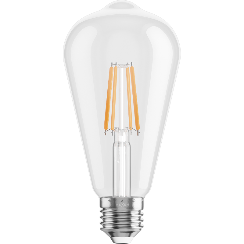Mexen Vintis Ampoule à filament LED E27, ST64, 4W, Chaude - 2200K, 470 lm, clair - L152-E27-0422-00