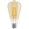 Mexen Vintis Ampoule filament LED E27, ST64, 4W, Chaude - 2200K, 400 lm, ambre - L152-E27-0422-50