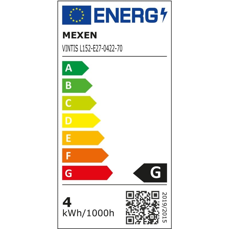Mexen Vintis Ampoule filament LED E27, ST64, 4W, Chaude - 2200K, 300 lm, fumée - L152-E27-0422-70