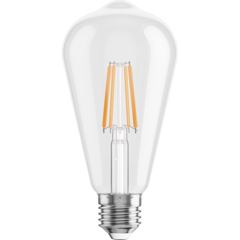 Mexen Vintis Ampoule à filament LED E27, ST64, 6W, Chaude - 2200K, 720 lm, claire - L152-E27-0622-00