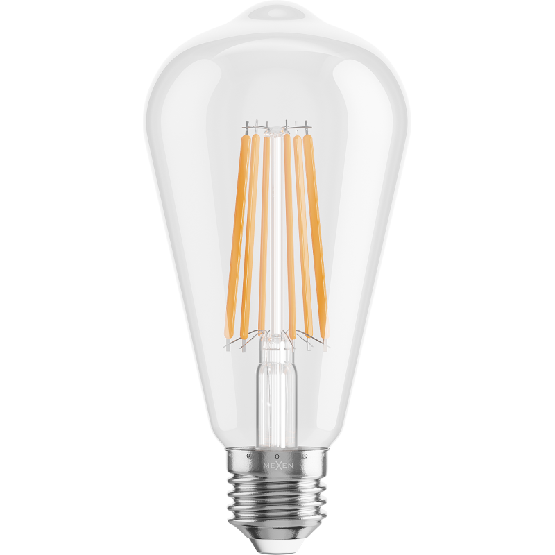 Mexen Vintis Ampoule à filament LED E27, ST64, 10W, Chaude - 2200K, 1320 lm, claire - L152-E27-1022-00