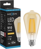 Mexen Vintis Ampoule filament LED E27, ST64, 10W, Chaude - 2200K, 910 lm, ambre - L152-E27-1022-50