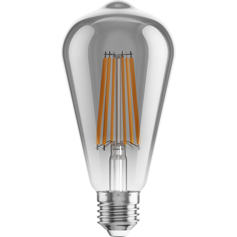 Mexen Vintis Ampoule filament LED E27, ST64, 10W, Chaude - 2200K, 780 lm, fumée - L152-E27-1022-70