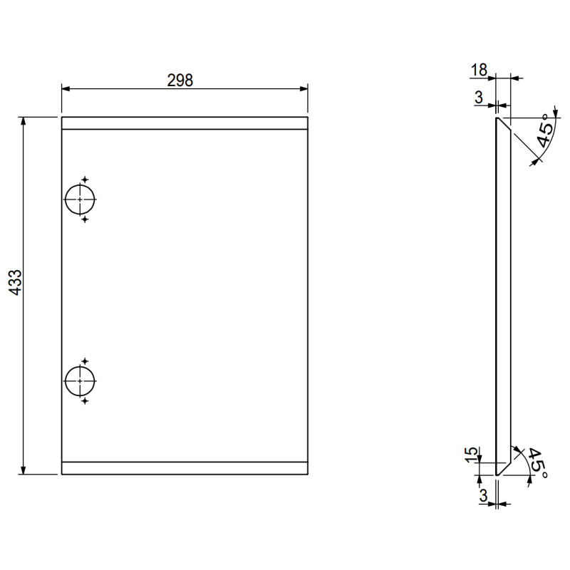 Mexen Orio armoire de salle de bain 100 cm avec lavabo Vela gauche, 2T, 1P, graphite mat/blanc mat