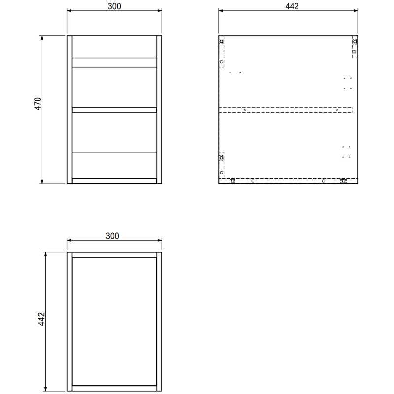 Mexen Orio armoire de salle de bain 100 cm avec lavabo Vela droit, 2S, 1D, noir mat - 91A13-10047-3-BBFFF71-W23P71
