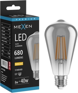 Mexen Vintis Ampoule filament LED E27, ST64, 8W, Chaude - 2700K, 680 lm, fumée - L152-E27-0827-70