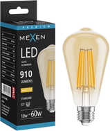 Mexen Vintis Ampoule filament LED E27, ST64, 10W, Chaude - 2700K, 910 lm, ambre - L152-E27-1027-50