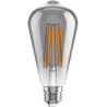 Mexen Vintis Ampoule à filament LED E27, ST64, 10W, Chaude - 2700K, 780 lm, fumée - L152-E27-1027-70