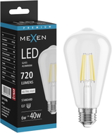Mexen Vintis Ampoule filament LED E27, ST64, 6W, Neutre - 4000K, 720 lm, transparent - L152-E27-0640-00