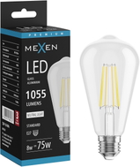 Mexen Vintis Ampoule filament LED E27, ST64, 8W, Neutre - 4000K, 1055 lm, transparent - L152-E27-0840-00