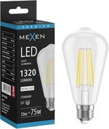 Mexen Vintis Ampoule filament LED E27, ST64, 10W, Neutre - 4000K, 1320 lm, clair - L152-E27-1040-00