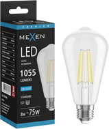 Mexen Vintis Ampoule filament LED E27, ST64, 8W, Froid - 6500K, 1055 lm, clair - L152-E27-0865-00