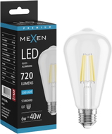 Mexen Vintis Ampoule filament LED E27, ST64, 6W, Froide - 6500K, 720 lm, transparent - L152-E27-0665-00