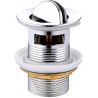 Mexen bouchon click-clack rotatif avec trop-plein, chrome - 79923-00