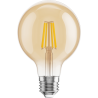 Mexen Vintis Ampoule à filament LED E27, G80, 6W, Chaude - 2200K, 600 lm, ambre - L155-E27-0622-50