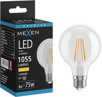 Mexen Vintis Ampoule LED filament E27, G80, 8W, Chaude - 2700K, 1055 lm, claire - L155-E27-0827-00