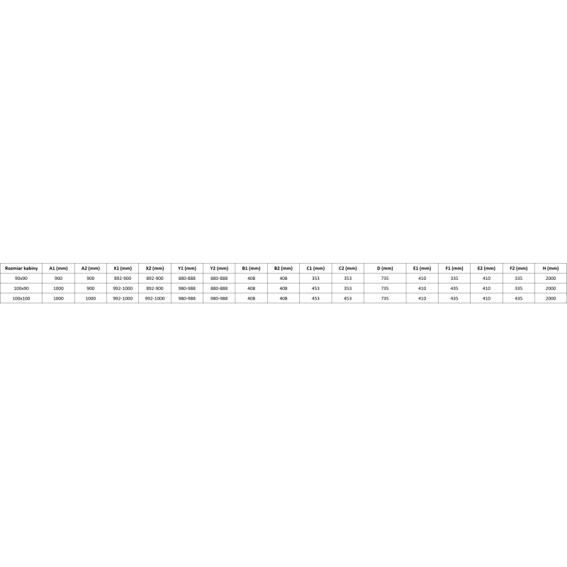 Mexen Lunar L cabine de douche quart de cercle pivotante à gauche 100 x 90 cm, transparent, cuivre brossé