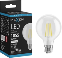 Mexen Vintis Ampoule filament LED E27, G80, 8W, Neutre - 4000K, 1055 lm, claire - L155-E27-0840-00