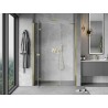 Mexen Mist-H porte de douche pivotante gauche 160 cm, transparent, doré - 8A5-160-001-50-00-L