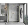 Mexen Mist-H porte de douche pivotante droite 125 cm, transparent, or - 8A5-125-001-50-00-P