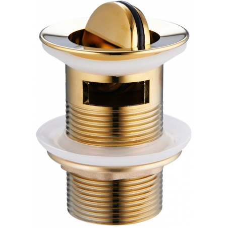 Mexen bouchon click-clack rotatif avec trop-plein, doré - 79923-50