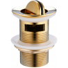 Mexen bouchon click-clack rotatif avec trop-plein, doré - 79923-50