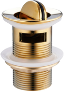 Mexen bouchon click-clack rotatif avec trop-plein, doré - 79923-50
