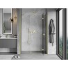 Mexen Mist-H porte de douche pivotante droite 140 cm, transparent, or brossé - 8A5-140-001-55-00-P